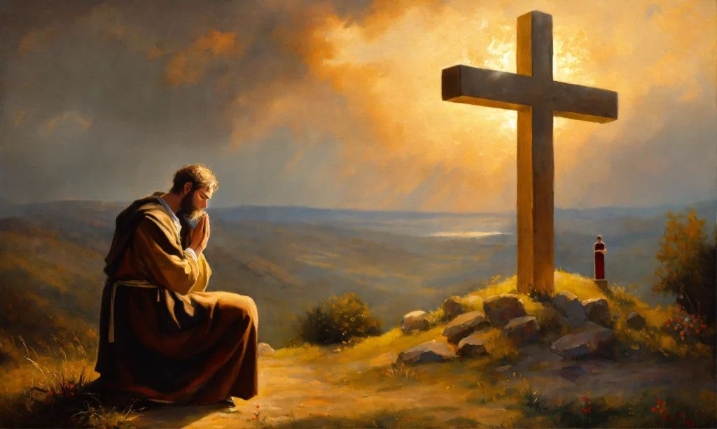 a cruz simbolizando o sacrifício de jesus